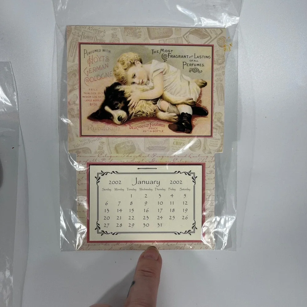 Vtg 2002‎ Gallery Graphics Mini Calendars Advertising Art Magnetic Lot of 7 NOS
